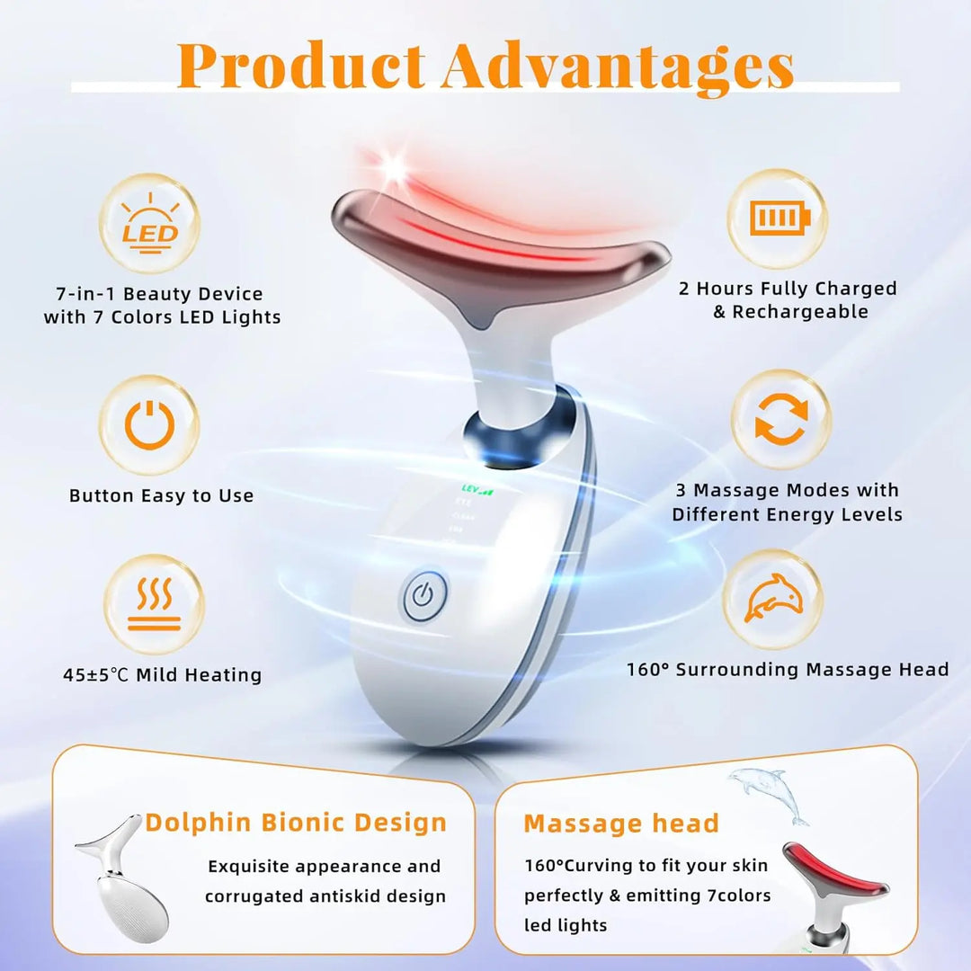 NovaGlow Facial Massager Red Light Therapy Skin Tighten Tool - NovaGlow™