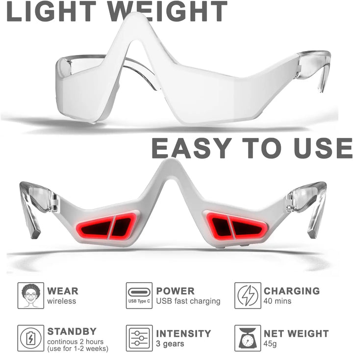 NovaGlow Under Eye Red Light Therapy Massager Glasses - NovaGlow™