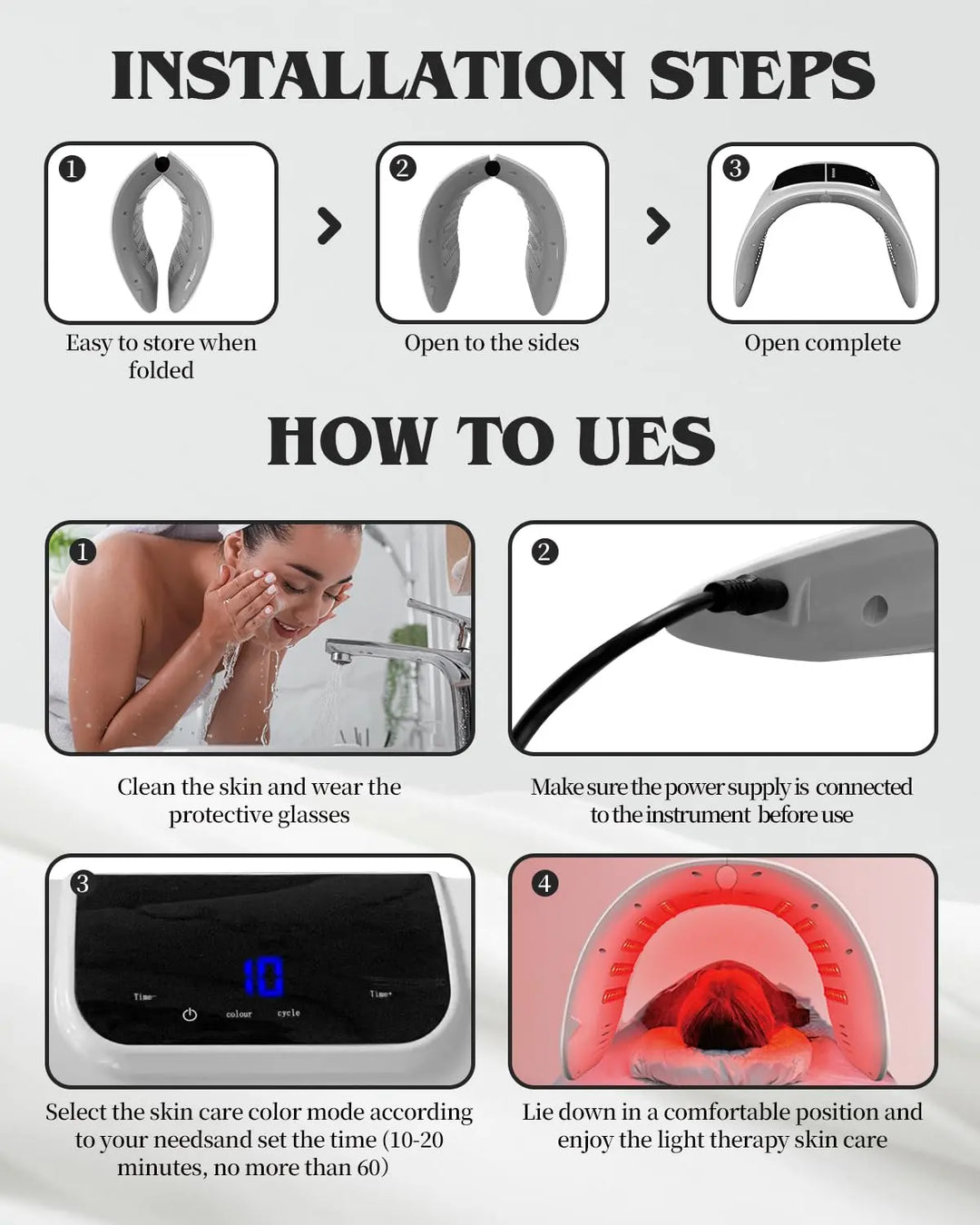 NovaGlow Red light LED Photon Therapy for Face Body Facia Tool Device - NovaGlow™