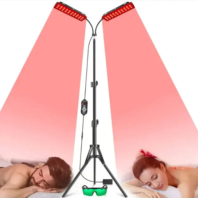NovaGlow Dual-Head Tripod Red Light Therapy Lamp - NovaGlow™